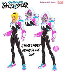 armor female_only femsub gwen_stacy helmet hypnotized_hypnotist marvel_comics ravenhypno_(manipper) spider-gwen spider-man_(series) tech_control