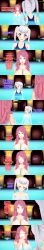  3d black_clover dialogue femsub grey_hair happy_trance long_hair nipples noelle_silva nude pink_hair possession shico swimsuit text translation_request twintails vanessa_enoteca 