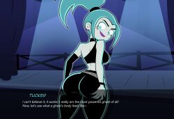  aware blue_eyes blue_hair danny_phantom_(series) ember_mclain femsub maledom migirider possession text tucker_foley 
