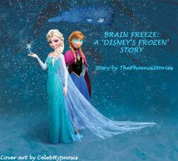  3d blonde_hair brown_hair celebhypnosis_(manipper) disney femdom femsub frozen glowing glowing_eyes happy_trance magic manip ponytail princess princess_anna queen_elsa screenshot small_breasts text twintails 