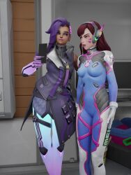  3d accidental_hypnosis animated ashe_(overwatch) d.va femsub futanari hamon_of_the_sun hypnotized_hypnotist overwatch self_hypnosis sex sombra_(overwatch) tagme video 