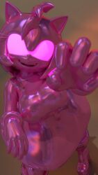  3d amy_rose breasts corruption empty_eyes female_only femsub furry happy_trance hedgehog_girl large_breasts open_mouth palisal smile sonic_the_hedgehog_(series) symbol_in_eyes tech_control transformation zombot 