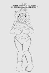 ahoge blush bra breasts embarrassed exhibitionism eyebrows_visible_through_hair femsub grey_background greyscale long_hair looking_at_viewer meta midriff monochrome navel original panties pov simple_background sketch smile socks taboogem transgender underwear undressing