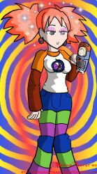 breasts brokenteapot capcom dazed female_only femsub large_breasts megaman_(series) megaman_battle_network ms_madd red_hair solo spiral spiral_eyes symbol_in_eyes