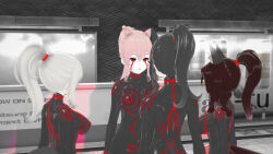 blake_(blakiee) cat_ears crimson_lullaby dronification jamie_(blakiee) latex liz_(blakiee) milena milena_(milena) symbol_in_eyes tagme
