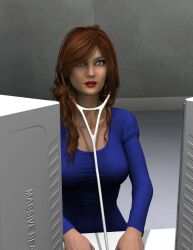 3d charlie&#039;s_angels clothed expressionless female_only femsub headphones hypnotic_audio julie_rogers member9 red_hair