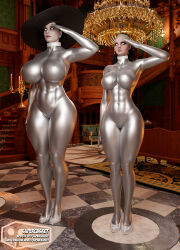  3d abs alcina_dimitrescu blender collar drone femsub graybot high_heels huge_breasts milf mother_miranda muscle_girl resident_evil resident_evil_village saluting supercasket 