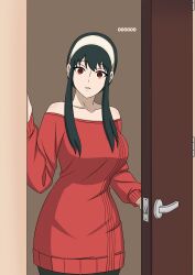 black_hair doggos_doujins empty_eyes femsub long_hair red_eyes spy_x_family yor_briar