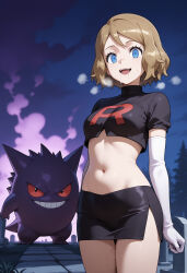 ai_art gengar nintendo pokemon serena team_rocket