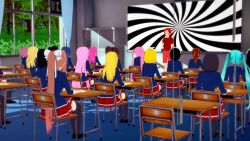  3d assassination_classroom attack_on_titan black_hair blonde_hair brown_hair dark_skin doki_doki_literature_club femsub historia_reiss hypnotic_screen maledom mikasa_ackerman miku_hatsune monika multiple_girls multiple_subs natsuki_(doki_doki_literature_club) original pink_hair rainbowkombat red_hair rin_kagamine rio_nakamura sayori_(doki_doki_literature_club) skilled_teaser_takagi-san takagi-san vocaloid 