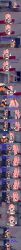  absurdres angry aware belle_(zenless_zone_zero) blue_eyes blue_hair closed_eyes dialogue embarrassed english_text female_only green_eyes laughing mad_jacks multiple_girls nicole_demara pink_hair short_hair text zenless_zone_zero 