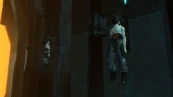  bald bare_shoulders collarbone combine_soldier half-life_2 male_only malesub nightmare_fuel pants screenshot shoes tech_control topless valve 