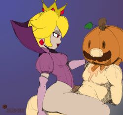  animated animated_gif bard-bot blonde_hair bouncing_breasts clothed_sex crown faceless_male femdom gloves gradient_background grey_skin humor jewelry lipstick malesub mario nintendo opera_gloves paper_mario paper_mario:_the_thousand_year_door possession princess princess_peach pumpkin red_eyes sex shadow_queen signature simple_background splooshofcolor_(colorist) super_mario_bros. 