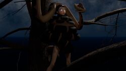 3d black_hair coils disney earrings femsub happy_trance kaa kaa_eyes kpop_demon_hunters maledom restrained smile snake the_jungle_book zengo zoey_(kpop_demon_hunters)