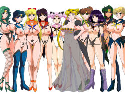  aged_up barefoot blonde_hair blue_eyes blue_hair bottomless breasts brown_hair corruption empty_eyes feet femsub fishnets glamour_works gloves green_hair high_heels large_breasts long_hair multiple_girls open_clothes opera_gloves pink_hair ponytail purple_hair sailor_jupiter sailor_mars sailor_mercury sailor_mini_moon sailor_moon sailor_moon_(series) sailor_neptune sailor_pluto sailor_saturn sailor_uranus sailor_venus see-through short_hair standing standing_at_attention topless twintails 
