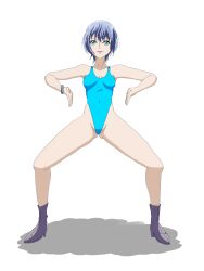 body_control haigure happy_trance leotard lisa_(mazinger) mazinger_(series) short_hair swimsuit white_hair zanahura