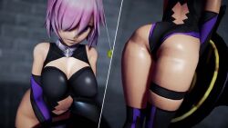  3d against_wall altered_common_sense animated ass before_and_after breasts clothed_sex coin cum dialogue fate/grand_order fate_(series) fellatio femsub from_behind gloves glowing_eyes heart_eyes japanese_text kneeling kuruminf large_ass large_breasts leotard licking maledom mashu_kyrielight netorare nipples opera_gloves oral pendulum penis purple_eyes purple_hair sex shield short_hair smile sound text thick_thighs thighs tongue tongue_out topless trance_break translation_request video 