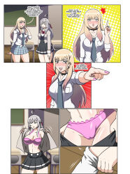 alisa_mikhailovna_kujou alya_sometimes_hides_her_feelings_in_russian blonde_hair collar color dlobo777 empty_eyes expressionless female_only femdom femsub long_hair marin_kitagawa my_dress-up_darling pendulum silver_hair tagme undressing