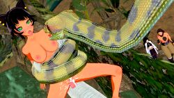 3d animal_ears bare_breasts bare_legs bare_shoulders barefoot beard belt blake_belladonna bondage boots bottomless cat_boy cat_ears cat_girl chest_hair clothed coat coils cum cum_in_pussy drool earrings father_and_daughter femsub ghira_belladonna husband_and_wife jewelry jungle kaa_eyes kali_belladonna koikatsu! maledom mother_and_daughter nipples nude pants perfect_idiot rwby snake spread_legs tears tongue_out topless vaginal