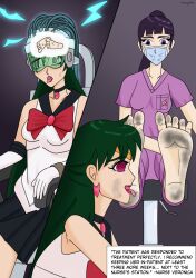  dirty_feet electricity feet femsub foot_focus helmet nurse rosera sailor_moon_(series) sailor_pluto text 