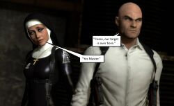  3d age_difference agent_47 agnija_radoncic artist_request bald bodysuit breasts femsub gun happy_trance hitman_absolution manip necklace nun ourmonkeymasters_(manipper) small_breasts spiral_eyes suit symbol_in_eyes text 