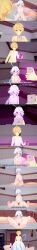  absurdres aether_(genshin_impact) bed bedroom begging blonde_hair blue_eyes breasts censored confused dannos dialogue english_text femsub furina_(genshin_impact) genshin_impact hypnotic_app maledom nipples nude orange_eyes penis phone pubic_hair pussy scared short_hair tears text white_hair 