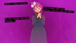  3d cyanstargazer empty_eyes femsub happy_trance hex_maniac hexification nintendo pokemon red_hair skyla text 