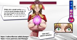 aerith_gainsborough aware bimbofication blonde_hair female_only femsub final_fantasy_vii green_eyes large_breasts resisting sixmi34 virus