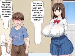  ass breasts brother_and_sister bulge cousins erection femsub hard_translated huge_ass huge_breasts incest kiddom maledom netorare paradise_lost shota text 
