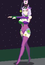  alien_boy arcananug cat_boy cat_tail chibi glowing_eyes green_eyes happy_trance latex night nyarukavt nyarupix_thotep pendulum pink_hair pixel_art purple_eyes purple_hair tentacles virtual_youtuber white_skin zombie_walk 