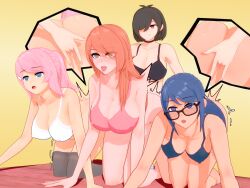  3d alexia_(electrickronos) blue_hair breasts brown_hair celes_(electrickronos) doggy_style eir-chi_prowtag_(electrickronos) empty_eyes femsub fingering futadom koikatsu! orange_hair original pink_hair sex thehguy threesome wendy_(electrickronos) 