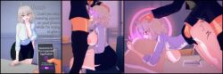  before_and_after comic corruption fate/grand_order fate_(series) fellatio femsub instant_loss jeanne_alter maledom office_lady phone sequence sex sitting tech_control thehguy topless white_hair 