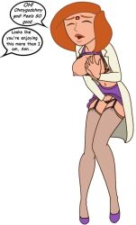 ann_possible breasts disney doctor erect_nipples femsub gagala hypnotic_accessory kim_possible_(series) large_breasts manip masturbation microchip milf nipples open_clothes red_hair tech_control text thighhighs western