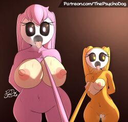  bodysuit bottomless breasts bunny_girl cream_the_rabbit doll dollification drool eyelashes femsub furry huge_breasts leash mask mother_and_daughter open_clothes open_mouth pussy sonic_the_hedgehog_(series) thepsychodog vanilla_the_rabbit 