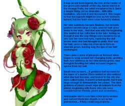 artist_request caption corruption femdom femsub hypnotized_hypnotist monster_girl plant_girl spacemedafighterx_(manipper) text transformation