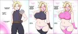  abarus before_and_after bimbofication blonde_hair blush breasts bulge cloud_strife comic crossdressing crown cum_in_clothing earrings feminization final_fantasy final_fantasy_vii genderswap good_sub_conditioning happy_trance huge_breasts jewelry large_breasts lipstick long_hair male_only malesub penis precum smile symbol_in_eyes text transformation transgender wet_clothes 