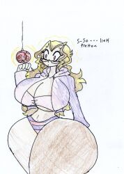 bimbofication breasts empty_eyes expressionless female_only femsub glasses huge_breasts long_hair lordebonfuze open_clothes pendulum sketch text traditional underwear