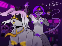  breasts cum futanari hair_pulling murder_drones nipples purple_hair robot robot_girl serial_designation_j sex symbol_in_eyes tcross uzi_doorman white_hair 