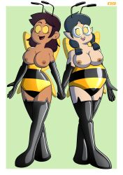  bee_girl chubby disney e350 empty_eyes fat female_only femsub gloves happy_trance holding_hands large_breasts luz_noceda open_mouth opera_gloves smile the_owl_house thighhighs topless willow_park 
