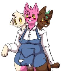 buck_teeth cerberus clothed crossed_eyes diaper female_only femsub furry happy_trance scat sissyprincenyx spiral_eyes spiralwash_eyes transparent_background