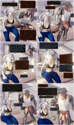  3d alien amnesia aware baxie_(thalarynth) bottomless comic complex_background del_(thalarynth) dialogue femsub furry ian_(thalarynth) original possession pov pov_dom scalie snake_boy snake_girl speech_bubble tank_top tech_control text thalarynth_(manipper) 