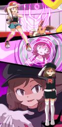 boots coin comic corruption eevee elaine_(pokemon_let&#039;s_go) empty_eyes enemy_conversion expressionless femsub happy_trance hitsugi_mc hypno long_hair nintendo pendulum pokemon pokemon_let&#039;s_go saluting spiral standing standing_at_attention team_rocket thigh_boots