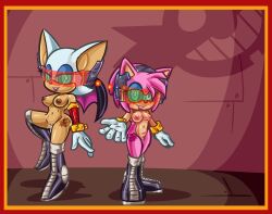  amy_rose bat_girl bat_wings bottomless breasts female_only femsub furry happy_trance hedgehog_girl hypnotic_accessory kaa_eyes medrifogmatio nude pussy pussy_juice rouge_the_bat sonic_the_hedgehog_(series) tattoo tech_control topless traditional visor 