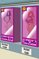absurdres alien alien_girl alternate_costume alternate_hairstyle bimbofication breasts dc_comics doll_joints dollification female_only femsub happy_trance huge_breasts mccrazy packaged raven starfire super_hero swimsuit tagme tan_lines teen_titans text
