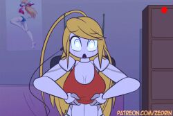  animated animated_gif blonde_hair bouncing_breasts breasts cables cave_story curly_brace drool expressionless female_only femsub glowing glowing_eyes large_breasts open_clothes open_mouth preview ring_eyes robot robot_girl shirt_lift solo tech_control undressing very_long_hair zedrin 