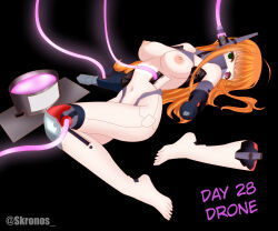 absurdres drone dronification futaba_sakura hypnovember kronobas28 persona_(series) persona_5 robot robot_girl robotization simple_background