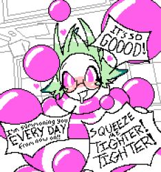 animal_ears begging blush bubble coils crossed_eyes drool fabius femsub genshin_impact glasses green_hair happy_trance heart kaa_eyes pixel_art short_hair smile sucrose_(genshin_impact) tentacles text