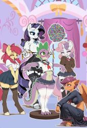 absurdres ai_art apple_bloom blush bow bow_tie breasts bulge choker crop_top crossdressing dragon dragon_boy empty_eyes erect_nipples femboy femdom furry happy_trance large_ass large_breasts large_hips malesub manip multiple_girls my_little_pony panties pegasus pegasus_girl rarity school_uniform scootaloo short_skirt skirt small_penis spike striped_panties sweetie_belle thighhighs thought_bubble unicorn unicorn_girl wide_hips 