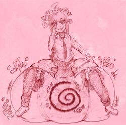 chainsaw_man diaper happy_trance long_hair makima_(chainsaw_man) scat shirt shoes smile spiral spiral_eyes tie wgarlic23