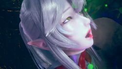  3d bodysuit dead_source elf_ears empty_eyes eye_roll female_only femsub gloves glowing honey_select_2 mind_break open_mouth personification ponytail restrained solo the_power trees ultraman white_hair yellow_eyes 